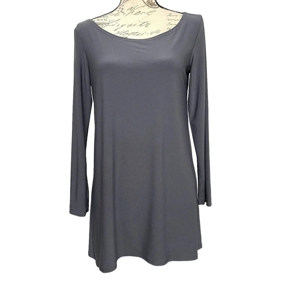 Attitudes By Renee Liquid Knit Tunic Top Size PXS Gray Stretch - Picture 1 of 6